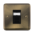 Click Deco Plus Antique Brass Cat6 Data Socket DPABRJ456BK