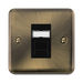 Click Deco Plus Antique Brass Cat6 Data Socket DPABRJ456BK