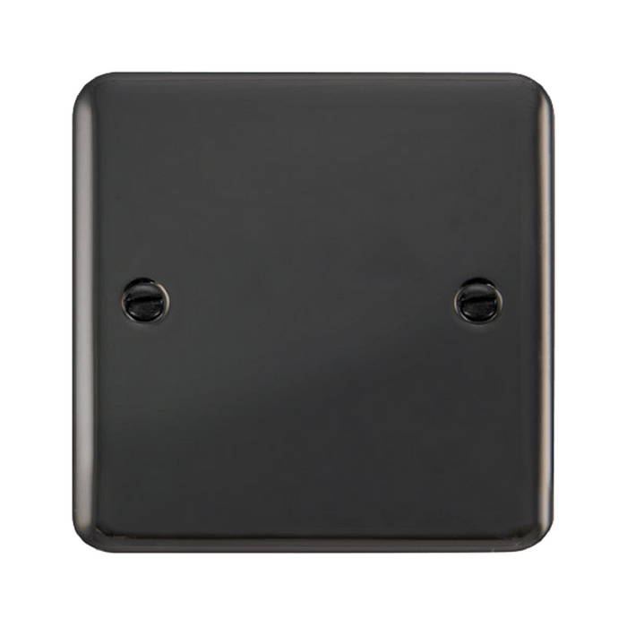 Click Deco Plus Black Nickel Single Blank Plate DPBN060