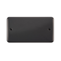 Click Deco Plus Black Nickel Double Blank Plate DPBN061