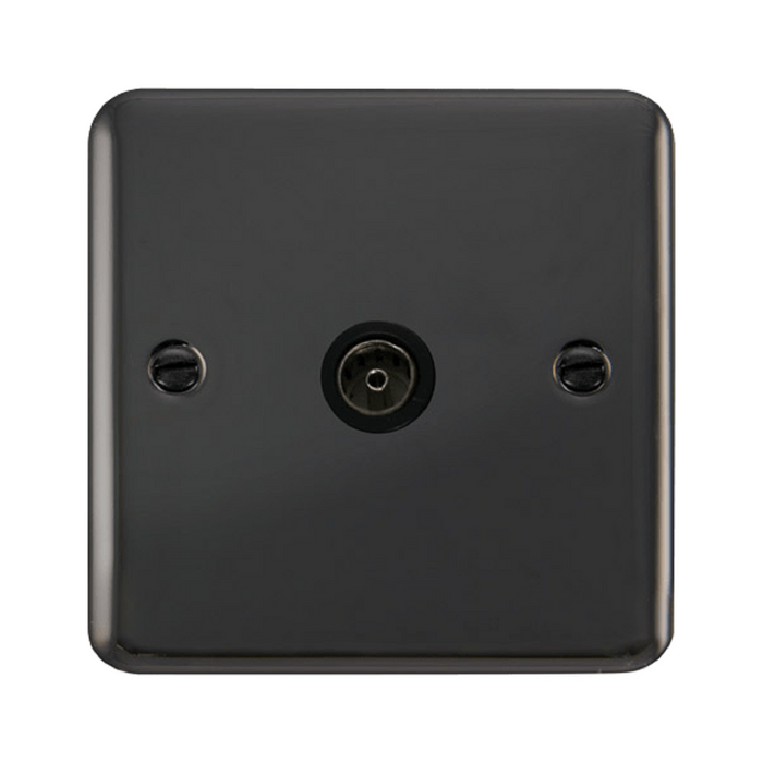 Click Deco Plus Black Nickel TV Socket DPBN065BK
