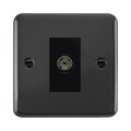 Click Deco Plus Black Nickel TV Socket DPBN065MBK