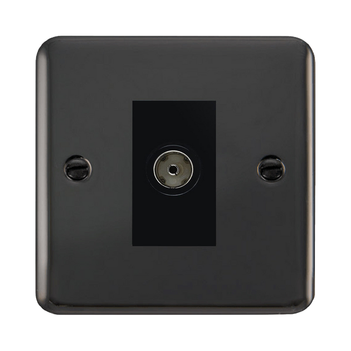 Click Deco Plus Black Nickel TV Socket DPBN065MBK