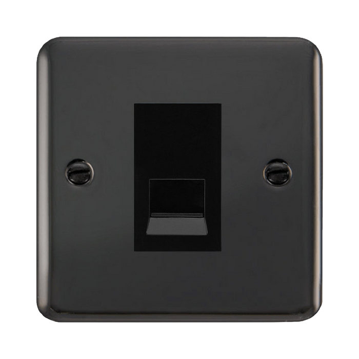 Click Deco Plus Black Nickel Master Telephone Socket DPBN120MBK