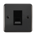 Click Deco Plus Black Nickel Slave Telephone Socket DPBN125MBK