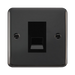 Click Deco Plus Black Nickel Slave Telephone Socket DPBN125MBK