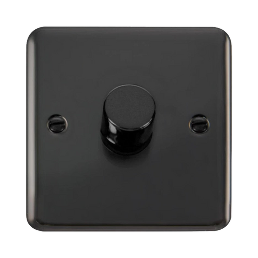 Click Deco Plus Dimmer Switch 1 Gang 2 Way Black Nickel 400W DPBN140