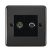 Click Deco Plus Black Nickel TV and Satellite Isolated Socket DPBN157MBK