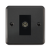 Click Deco Plus Black Nickel Isolated TV Socket DPBN158MBK