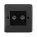 Click Deco Plus Black Nickel Double Isolated TV Socket DPBN159MBK