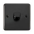 Front view of Click Deco Plus Black Nickel 1G LED Dimmer Switch