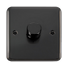 Front view of Click Deco Plus Black Nickel 1G LED Dimmer Switch