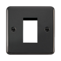 Front view of Click Deco Plus Black Nickel 1G Euro Plate