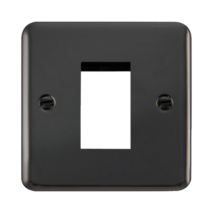 Front view of Click Deco Plus Black Nickel 1G Euro Plate