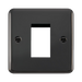 Front view of Click Deco Plus Black Nickel 1G Euro Plate
