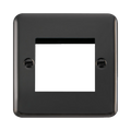 Front view of Click Deco Plus Black Nickel 2G Euro Plate