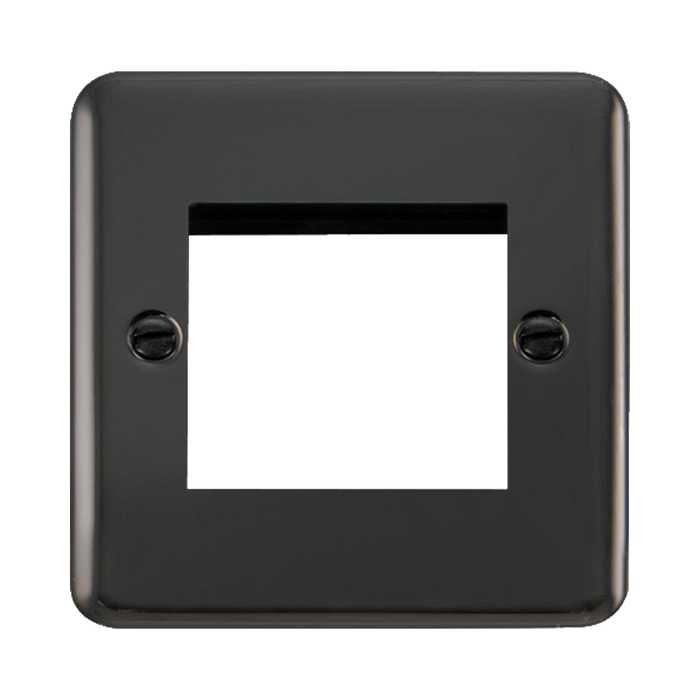 Front view of Click Deco Plus Black Nickel 2G Euro Plate