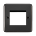 Front view of Click Deco Plus Black Nickel 2G Euro Plate