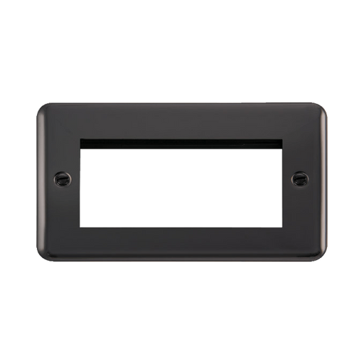 Front view of Click Deco Plus Black Nickel 4G Euro Plate