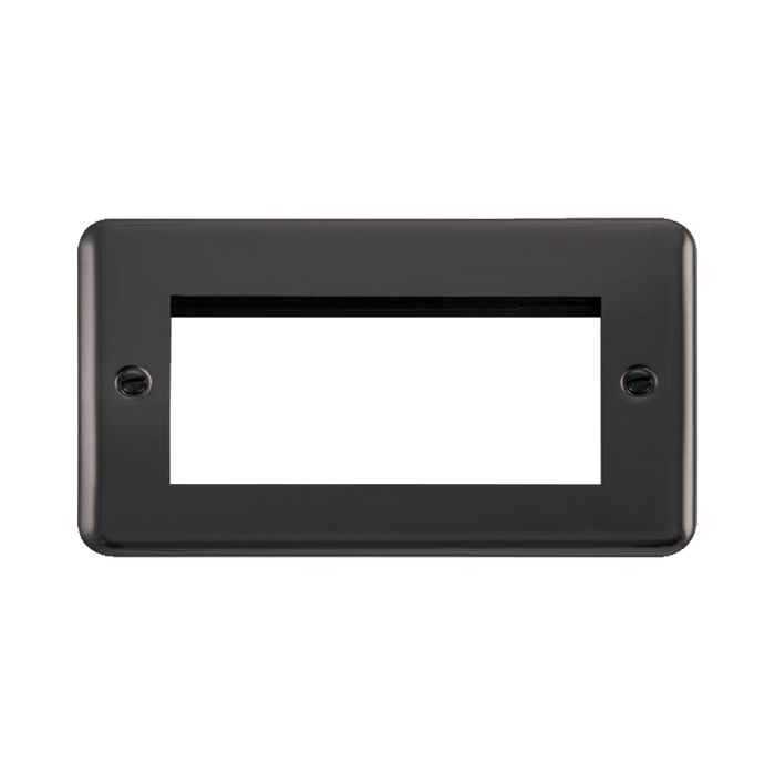 Front view of Click Deco Plus Black Nickel 4G Euro Plate