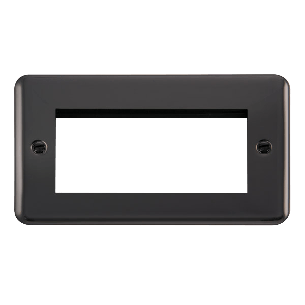 Click Deco Plus Black Nickel 4G Euro Plate DPBN312