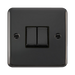 Front view of Click Deco Plus Black Nickel 2G Light Switch