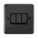 Front view of Click Deco Plus Black Nickel 3G Light Switch