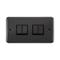 Front view of Click Deco Plus Black Nickel 4G Light Switch