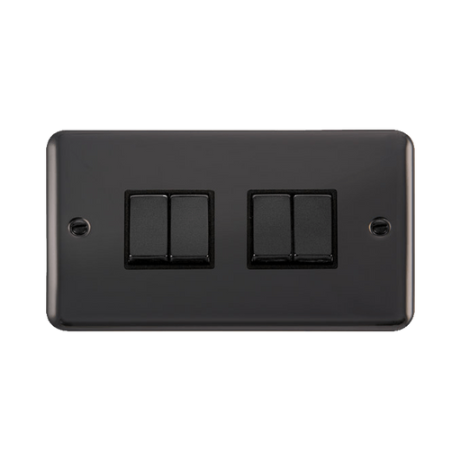 Front view of Click Deco Plus Black Nickel 4G Light Switch