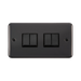 Front view of Click Deco Plus Black Nickel 4G Light Switch