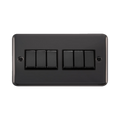 Front view of Click Deco Plus Black Nickel 6G Light Switch