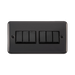 Front view of Click Deco Plus Black Nickel 6G Light Switch
