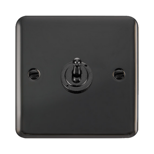 Front view of Click Deco Plus Black Nickel 1G Toggle Switch