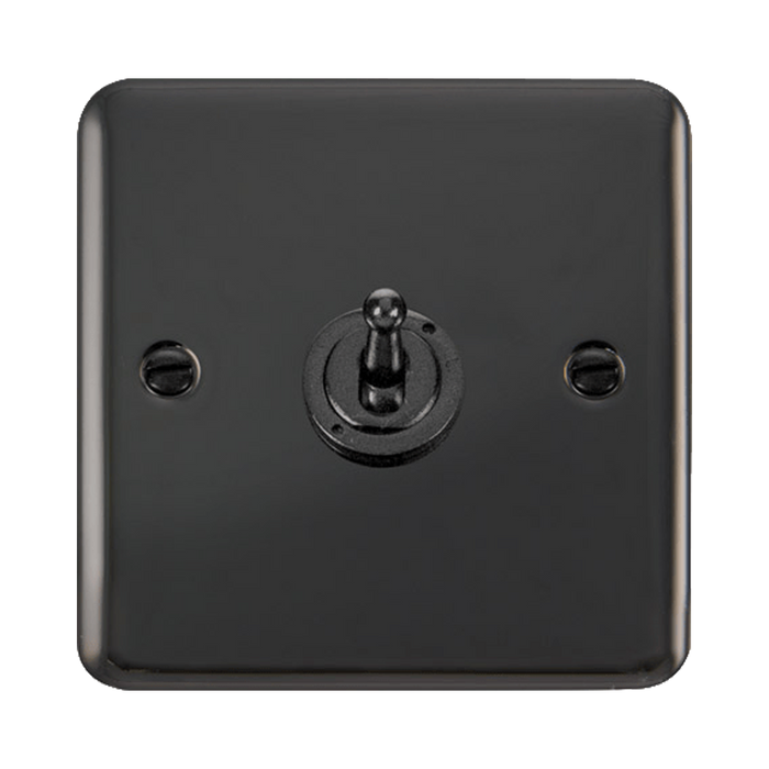 Front view of Click Deco Plus Black Nickel 1G Toggle Switch