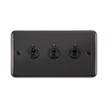 Front view of Click Deco Plus Black Nickel 3G Toggle Switch