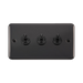 Front view of Click Deco Plus Black Nickel 3G Toggle Switch