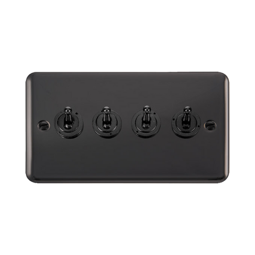 Front view of Click Deco Plus Black Nickel 4G Toggle Switch