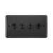 Front view of Click Deco Plus Black Nickel 4G Toggle Switch