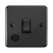 Front view of Click Deco Plus Black Nickel 20A Double Pole Switch with Flex
