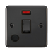 Front view of Click Deco Plus Black Nickel 20A Double Pole Switch with Neon and Flex