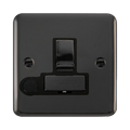 Front view of Click Deco Plus Black Nickel 13A Switched Spur with Flex