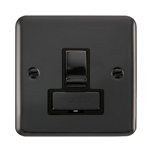 Front view of Click Deco Plus Black Nickel 13A Switched Spur