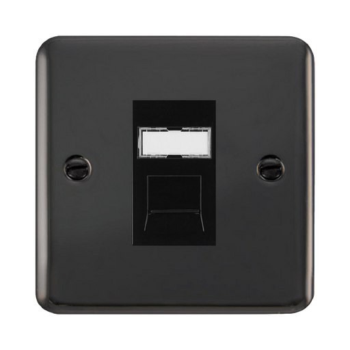 Click Deco Plus Black Nickel Cat6 Data Socket DPBNRJ456BK