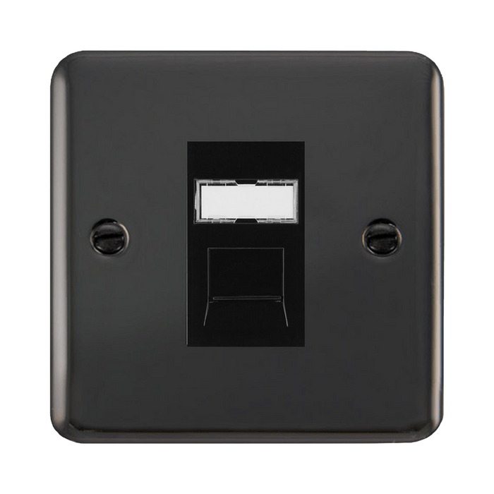 Click Deco Plus Black Nickel Cat5e Data Socket DPBNRJ45BK