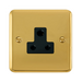 Click Deco Plus Polished Brass 5A Unswitched Socket DPBR038BK
