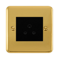 Click Deco Plus Polished Brass 5A Unswitched Socket DPBR038MBK