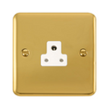Click Deco Plus Polished Brass 2A Unswitched Socket DPBR039WH