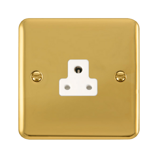 Click Deco Plus Polished Brass 2A Unswitched Socket DPBR039WH