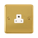 Click Deco Plus Polished Brass 2A Unswitched Socket DPBR039WH