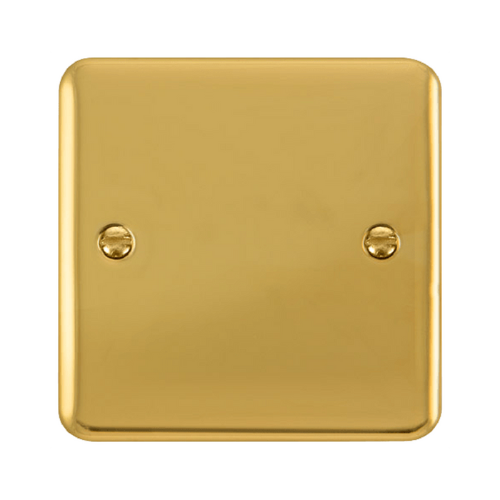 Click Deco Plus Polished Brass Single Blank Plate DPBR060